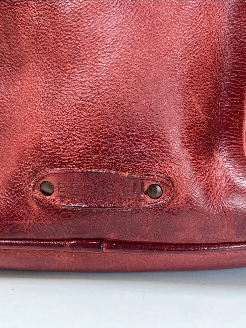 NWT! Bed Stu Eve Bucket Bag Monarch Red